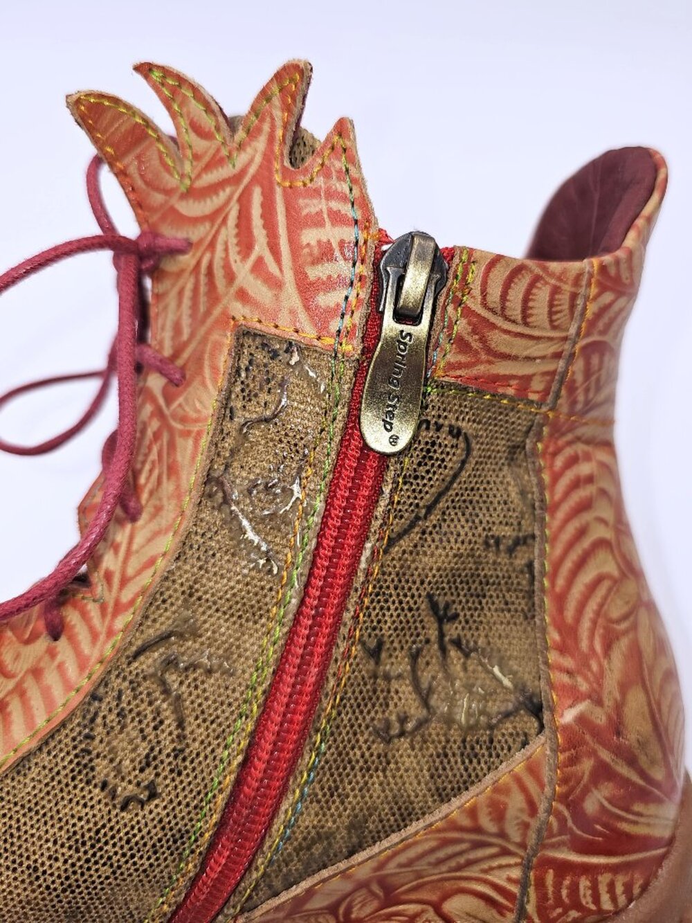 L'Artiste Spring Step Ileana Ankle Boots Red- Women's size US 6.5-7 / EU 37 - Picture 9 of 16